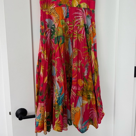 Farm Rio Tropical Print Ruffle Midi Dress - Picture 7 of 8